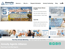 Tablet Screenshot of annuityagentsalliance.com